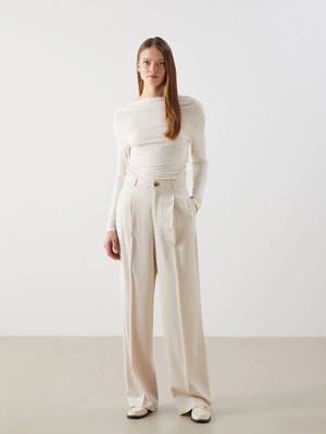 Lc Waikiki Yeni Sezon Loose Fit Keten Karışımlı Kadın Pantolon