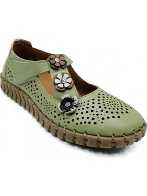 Venüs Kadın Comfort Deri Ayakkabı Yeşil 2010718Y