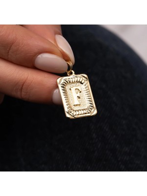 Hakan Mücevherat F Harfi 14 Ayar Altın Kolye Ucu