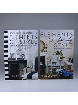 Kethuda Concept 2 Li Elements Mavi Beyaz & Elements Siyah Beyaz Dekoratif Kitap Kutu