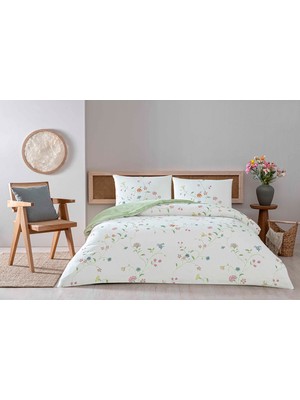 Taç Lorinda Ranforce King Size Nevresim Takımı Yeşil 240X220
