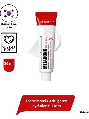Medipeel Melanon x Krem 30  ml Yenileyici Etkili Kadın Cilt İçin Niacinamide İçerikli Aydınlatıcı