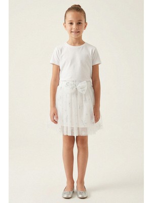 Kinderos Simli Kartanesi Baskılı Kız Çocuk Tütü Etek - 26Y 1721