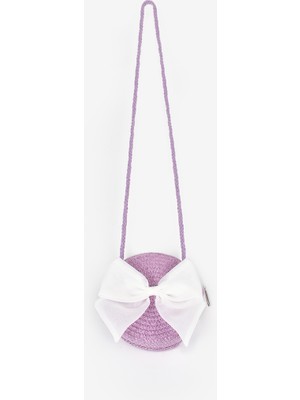 Le Mabelle Lila Kız Çocuk Hasır Çanta