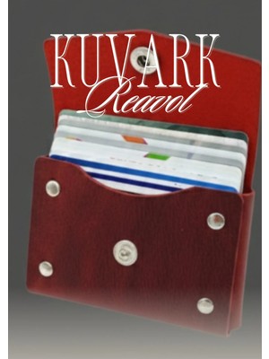 Kuvark Reavol Kutu Kartlık | Yatay Model | Hakiki Dana Derisi | El Yapımı