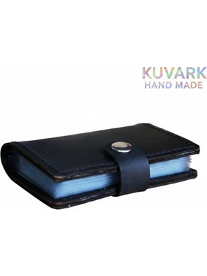 Kuvark Çok Bölmeli Kartlık - Kartvizit | %100 El Yapımı | %100 Hakiki Deri | Kaliteli ve Şık Tasarım