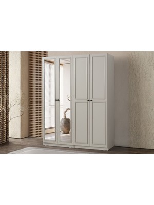 Doressa Lenta 4 Kapılı Aynalı Gardırop