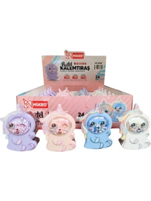 Micro Mikro  Kalemtraş Unıcorn Renkli Köpük Boncuklu