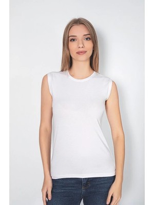 Luminur Kadın Sıfır Kol Siyah Beyaz Badi Body