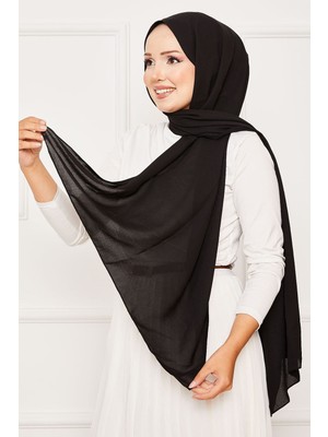 ECN Elegant Soft Krep Şal Serisi Siyah