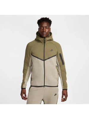 Nike Tech Fleece Full-Zip Windrunner Hoodie Haki Yeşil Erkek Sweatshirt | HV0949-222