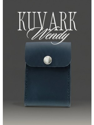 Kuvark Wendy Kutu Kartlık - Dikey Model - Hakiki Dana Derisi - Siyah