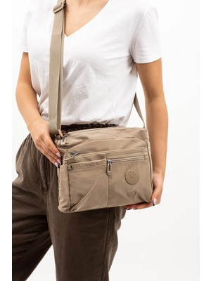 Sanmorris 4006 Kadın Çok Gözlü Suya Dayanıklı Paraşüt Kumaş Çapraz Omuz ÇANTASI(21X27)