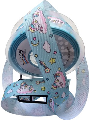 Grogren Kurdele 2.5 cm 20 Metre Unicorn Bulut Desen ( Ulutaş )