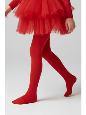 Le Mabelle Kırmızı Kız Çocuk Koton Külotlu Çorap
