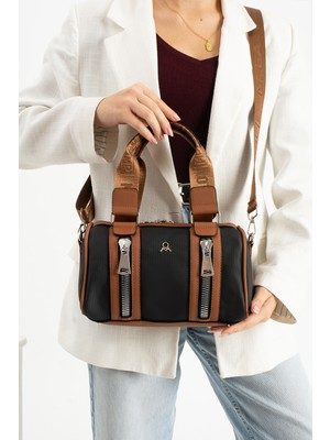 MEGA Silindir Model Kadın Çanta – El, Omuz ve Çapraz Askılı Günlük Çanta