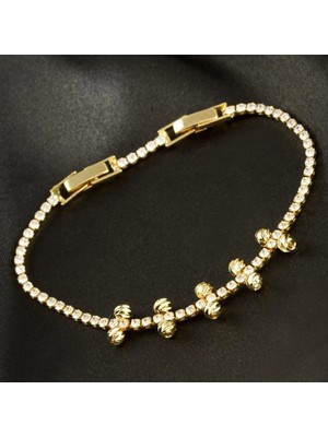 Esranın Dünyası Ince Yuvarlak Tamtur Zirkon Taşlı Lüks Kararmaz Bileklik RSBİJ34-ESRDNS