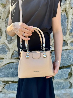 Just Polo Şık Tasarım Çapraz Askılı Günlük Kullanıma Uygun Şık ve Lüks Tasarım Mini El & Omuz Çantası 25X15 cm