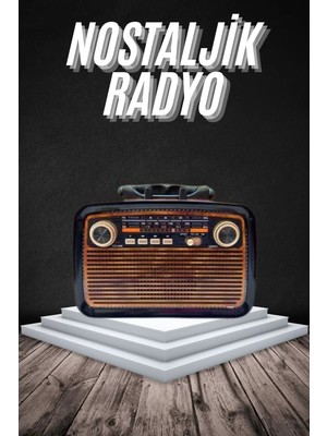 SHC4200 Eskitme Nostalji Tasarımlı Bluetoothlu Nostalji Radyo Ahşap Nostaljik Görünümlü