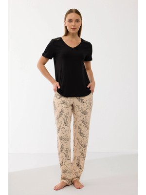 Daniska Anıl 11650 Kadın T-Shirt ve Pantalon Takım