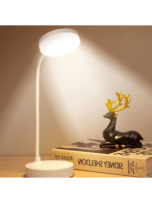 My Best Store Ieg™  Yuvarlak Usbli Dokunmatik 3 Kademeli 360 Derece  Özel Göz Korumalı LED Lityum Masa Lambas