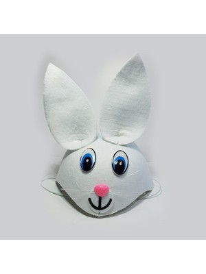 My Best Store Tavşan Şeklinde Çocuk Şapkası Beyaz