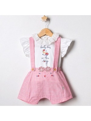 Tongs Baby Şirin Kız Bebek Salopet  / Tulum (Tişört Dahil)