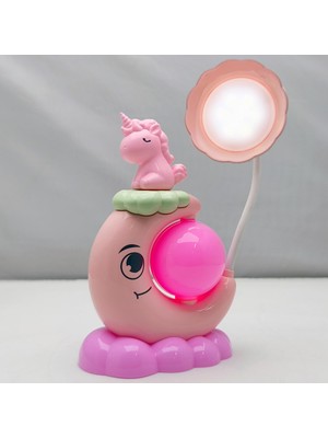 OEM DMA-434 Çocuk Odası Ay ve Unicorn Desenli Gece Lambası