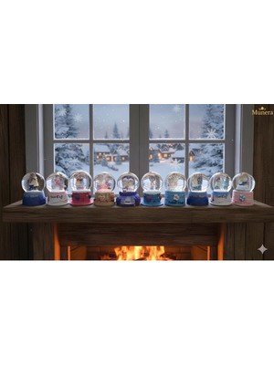 PremiumPort Renkli Işıklı Küçük Kar Küresi, Dekoratif ve Şık Tasarım