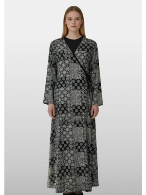 Daniska Estiva 25247 Kadın Likra Viskon Uzun Kol Bağlamalı Gecelik