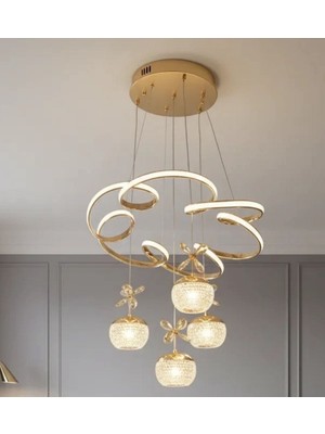 Yeni Model 3+1 A Kalite Lüx LED Avize 3 Işık Seçeneği