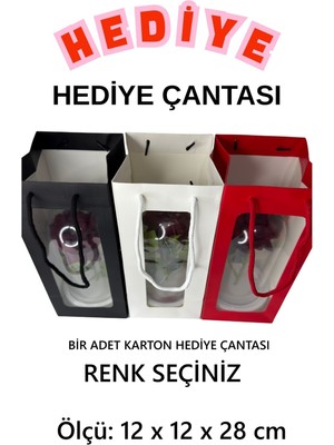 Ceviz Dizayn Karton Hediye Çantası Bir Adet Hediye Çantası Renk Seçiniz
