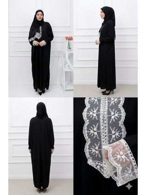 Defka Tek Parça Kendinden Şallı Kadın Tesettür Namaz Elbisesi