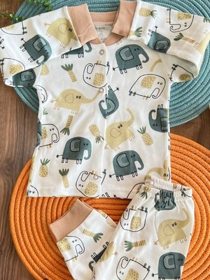 Saye Kids Fil Desen Bebek Pijama Takımı