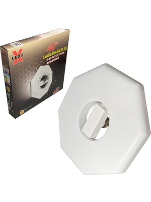 Yuvarlak LED Tavan Armatür Ayarlanabilir Duylu 40W Beyaz Ledx Al-Obgg