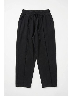 Hiccup Kadınlar MY FASHION Kadın Pamuklu Gabardin Düz Paça Pantolon Siyah
