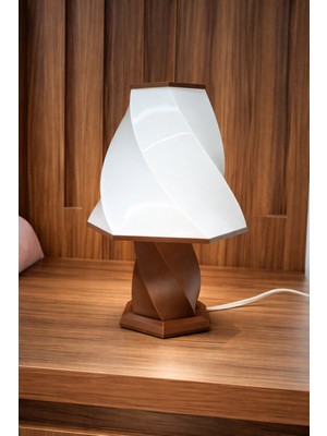 Yapı3D Modern Dekoratif Abajur | LED Ampul Masa Lambası | Geometrik Tasarım