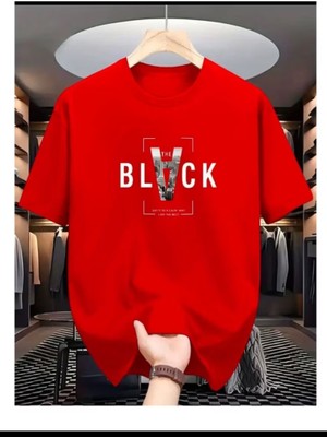 Punix Punıx Büyük Beden Bıg Sıze Black Baskılı Rahat Kalıp Battal Erkek Yazlık Stil T-Shırt