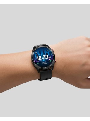 My Best Store Akıllı Saat Titanyum Kasa Yuvarlak Ekran Alarm Uyku ve Sağlık Takibi Titreşimli