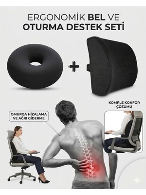 Xcess Ortopedik Oturma Simidi | Kuyruk Sokumu Destek Minderi & Bel Yastığı