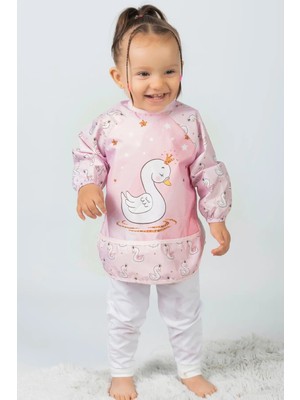 Bebe-chi Bebechi Bambino Kids Uzun Kollu Mama ve Aktivite Önlüğü Kuğu (6-24 Ay)