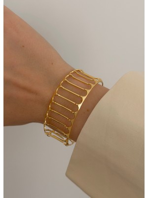 KİLİGİSTANBUL Gold Renk Tel Bilezik