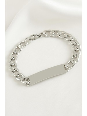 İsmiyle Al Künye Çelik Bileklik (Isim Yazılabilir)