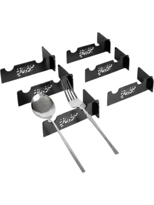 My Best Store 3D Özel Baskı 6’lı Kaşık Çatal Sunum Standı Şık Masa Düzenleyici
