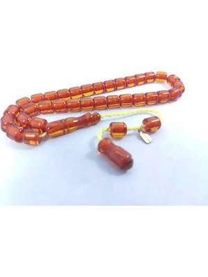 İskeçe Tesbih Hayyani̇ Usta Eseri̇ Imzalı El Boy Alman Faturan Sıkma Kehri̇bar