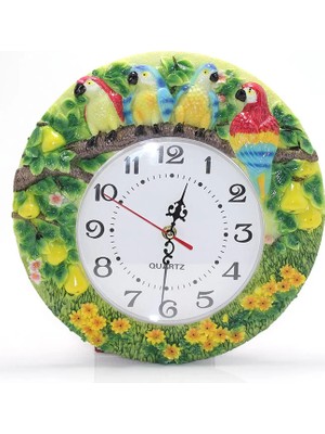 SHC4200 Papağanlı Polyester Duvar Saati