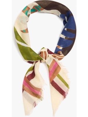 Parfois Kadın %100 Pamuklu Kare Desenli Fular