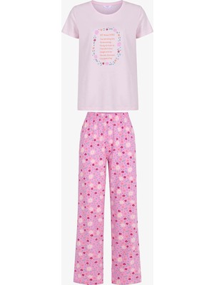 Penti Pembe Weekends Pamuklu Pantolon Pijama Takımı