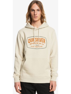 Quiksilver High Cloud Hood Erkek Bej Sweatshirt