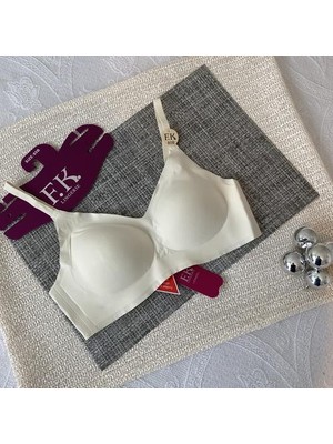 F.k Lazer Kesim Dikişsiz Minimizer Hayalet Kalıp Sütyen Ekru